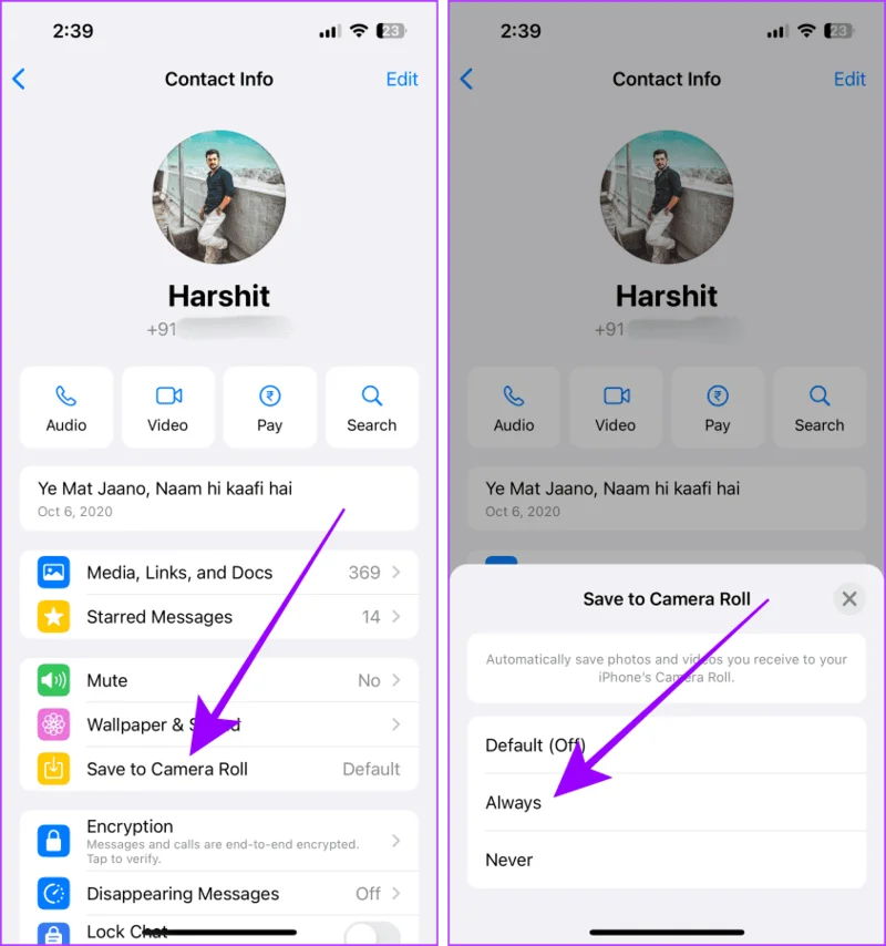 WhatsApp-foto's / video's opslaan in galerij op iPhone, Android en internet