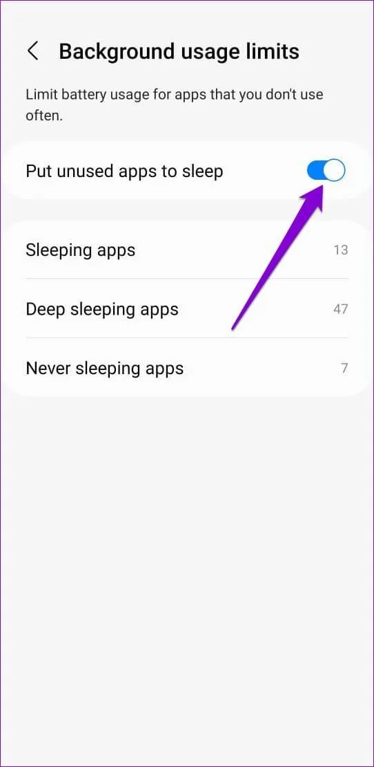 Comment gérer les applications en veille sur le téléphone Samsung Galaxy