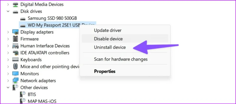 Las 8 mejores formas de reparar una unidad externa que no aparece en la Administración de discos en Windows