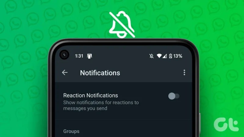 Comment désactiver les notifications de réactions sur WhatsApp