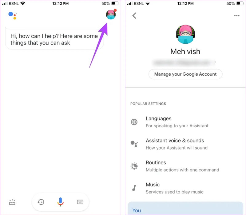 Hoe Google Assistent-instellingen te openen