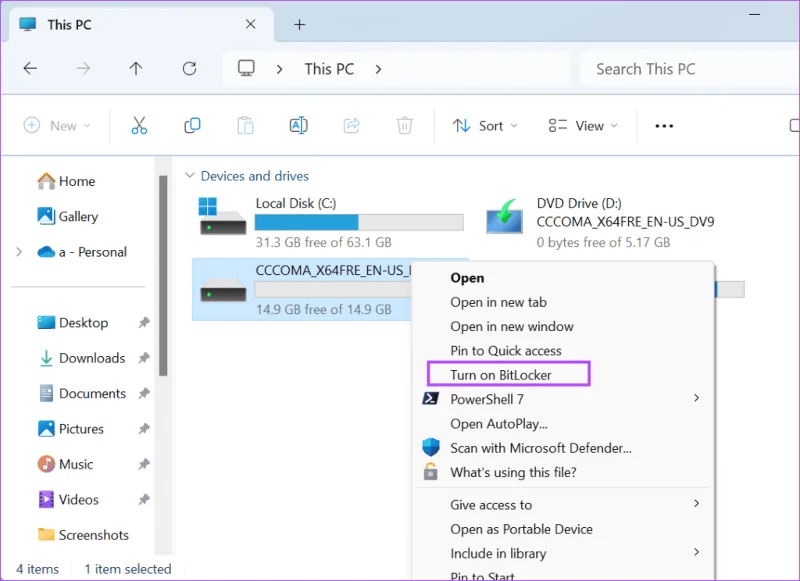 Cómo cifrar o descifrar una unidad flash USB en Windows 10 y 11
