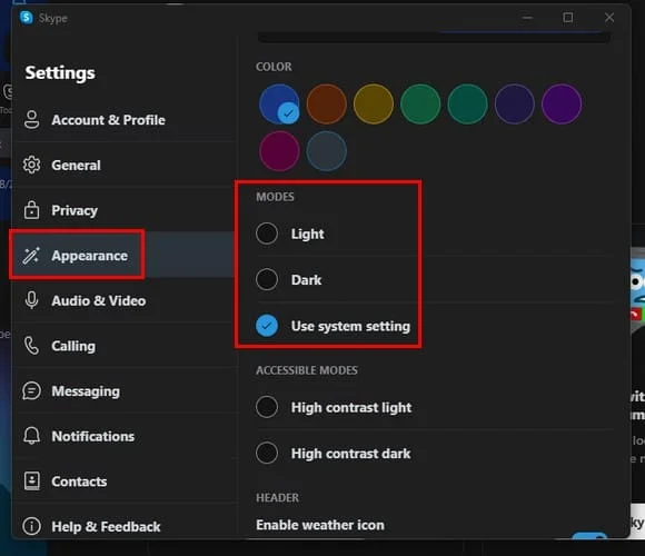 Skype pentru Windows: Cum să activați modul întunecat
