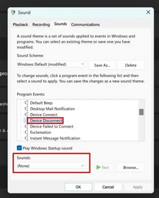 Windows 11: Repararea sunetelor de deconectare a dispozitivelor