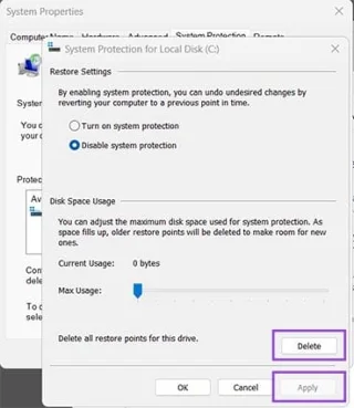 Cómo Eliminar Puntos de Restauración del Sistema en Windows 11
