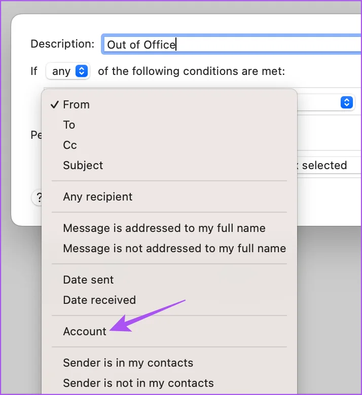 Comment configurer un message d'absence du bureau dans l'application Mail sur Mac