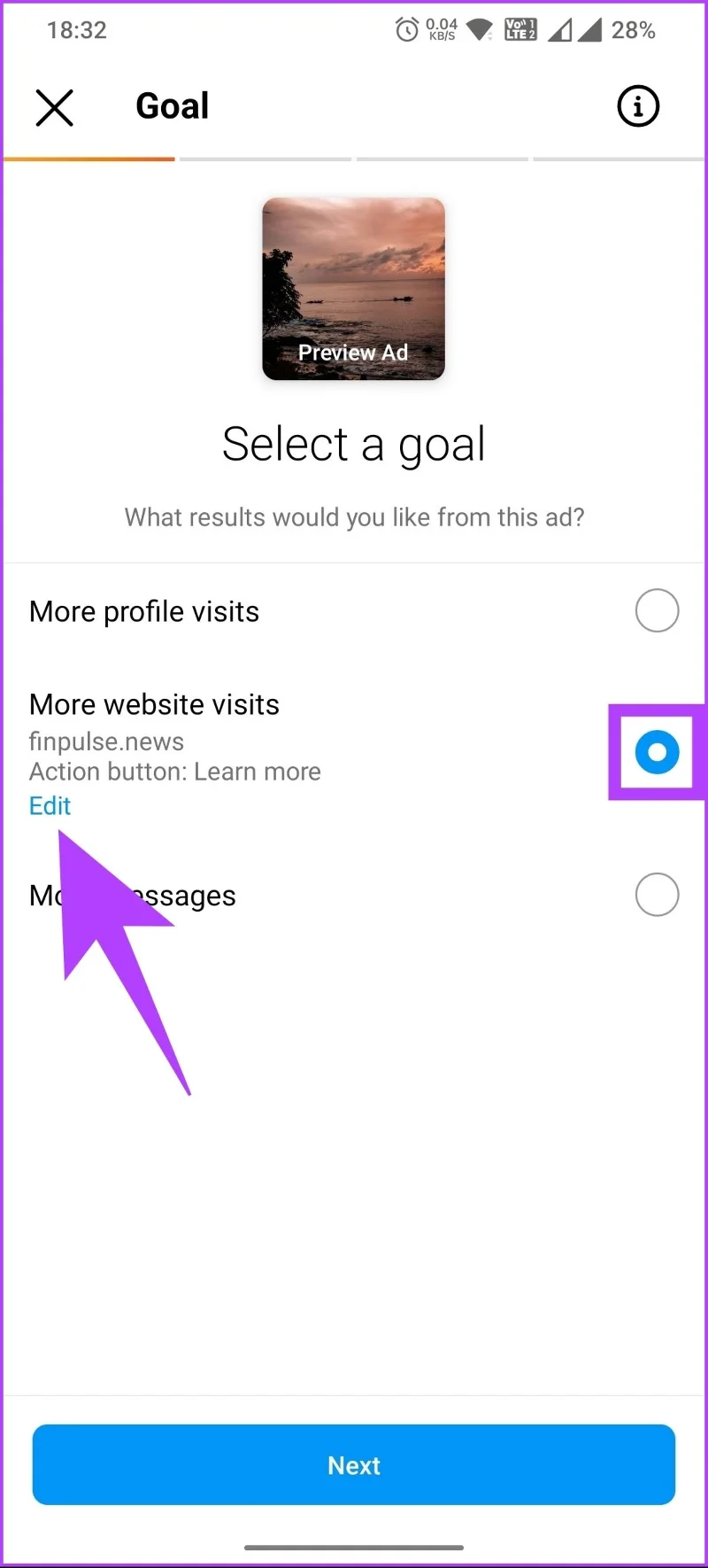 Comment ajouter un lien vers l'histoire et les publications Instagram