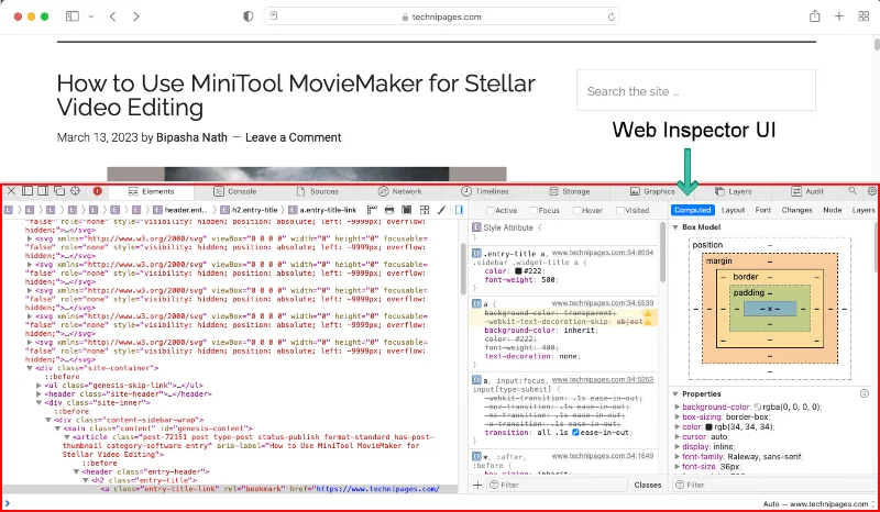 MacOS: Web Inspector In Safari Inschakelen