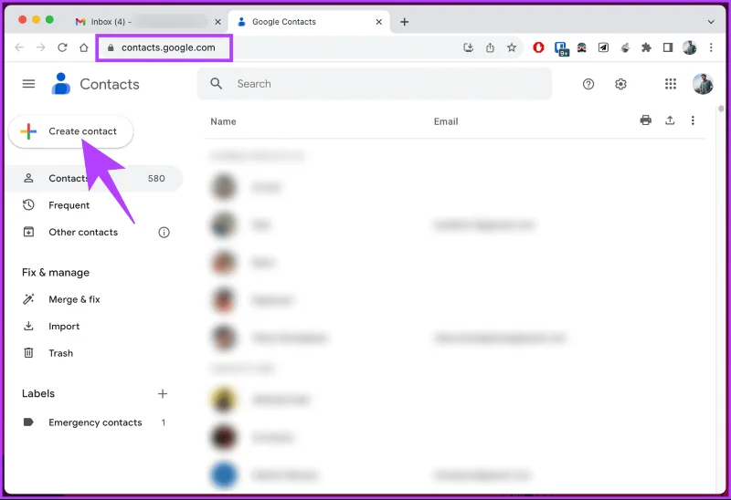 Nieuwe contact aanmaken