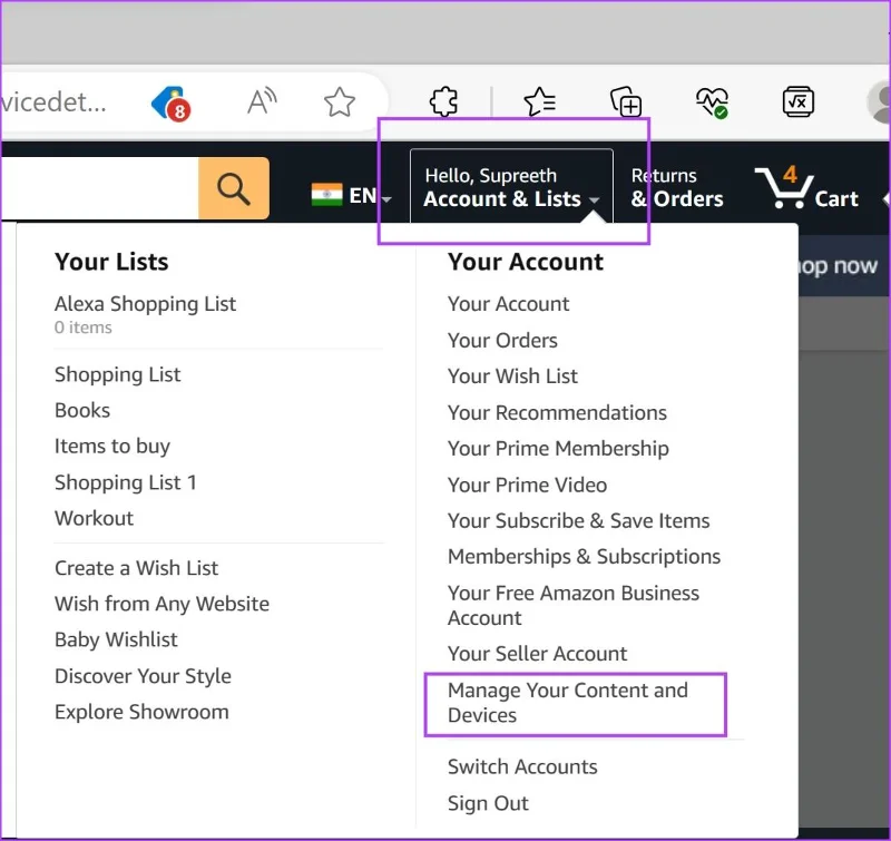 Come cambiare account Amazon su Kindle