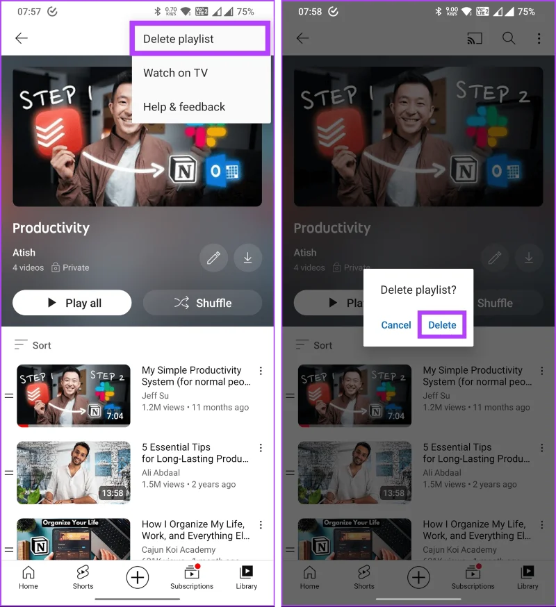 Come eliminare la playlist di YouTube su desktop o dispositivo mobile