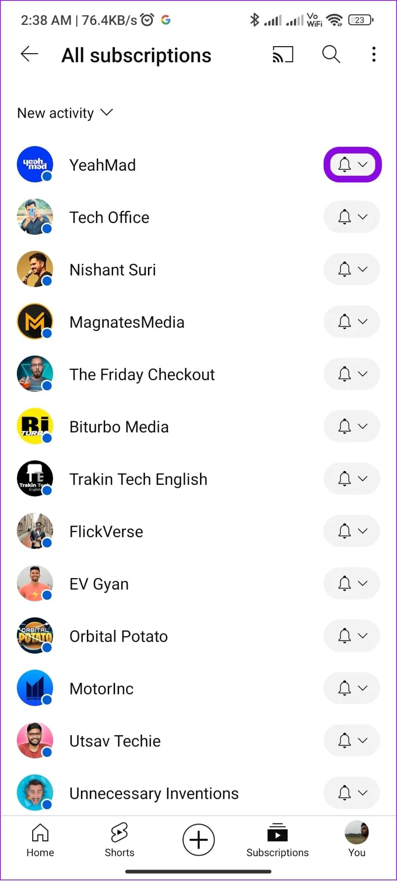 Come annullare l'iscrizione a tutti i canali YouTube contemporaneamente