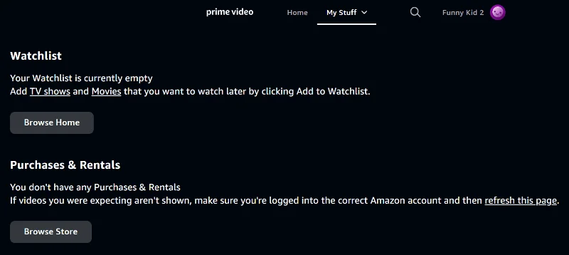 Ustawienie profilu Amazon Prime Video dla dzieci