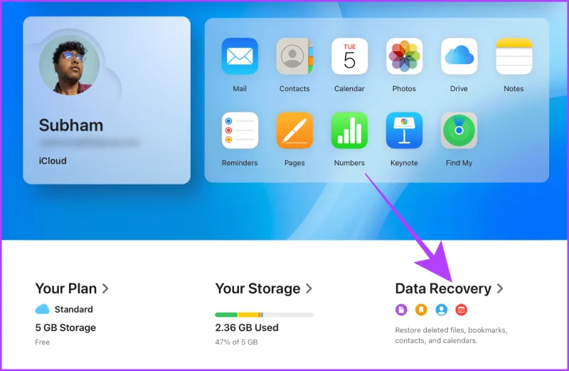 iCloud Contacten herstelproces