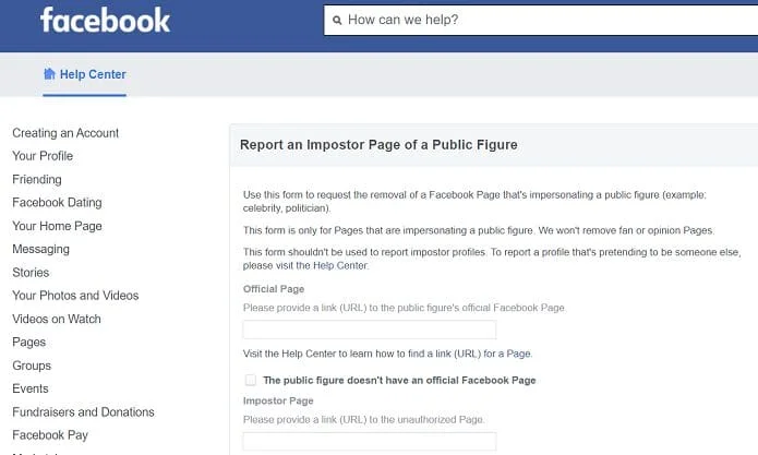 Facebook: Cum să Raportezi un Cont sau o Pagina Falsă