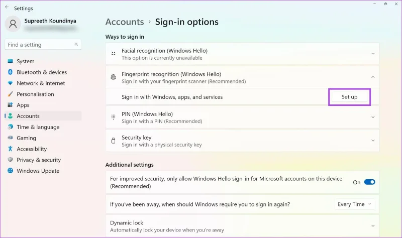 11 soluciones para la opción de huella digital de Windows Hello que no está disponible o no funciona