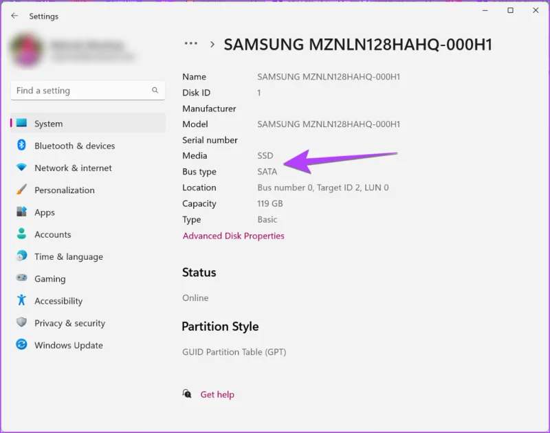 6 formas de comprobar si una computadora portátil con Windows tiene HDD o SSD y su tipo