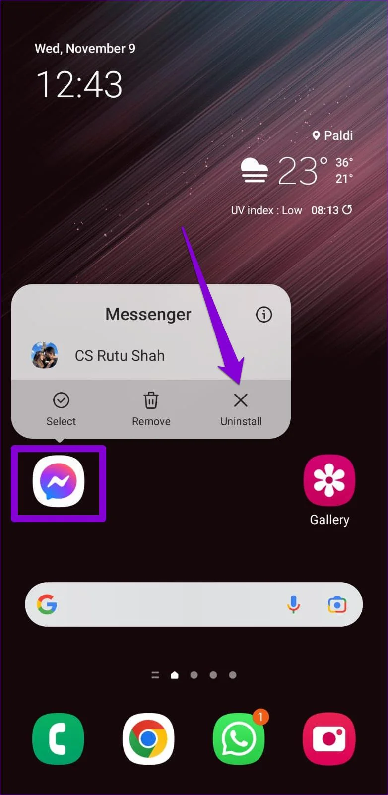 Réinstallation de Messenger sur Android