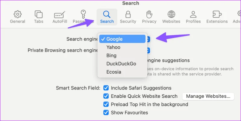 9 meilleures façons de réparer le moteur de recherche Safari continue de passer à Yahoo