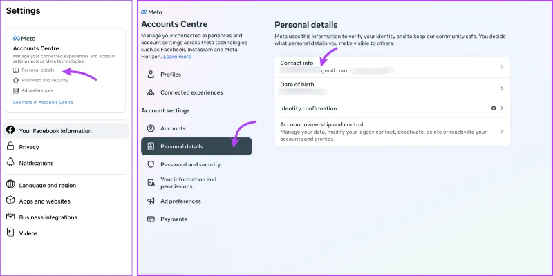 Come trovare l'e-mail utilizzata per Facebook su dispositivo mobile, Web o desktop