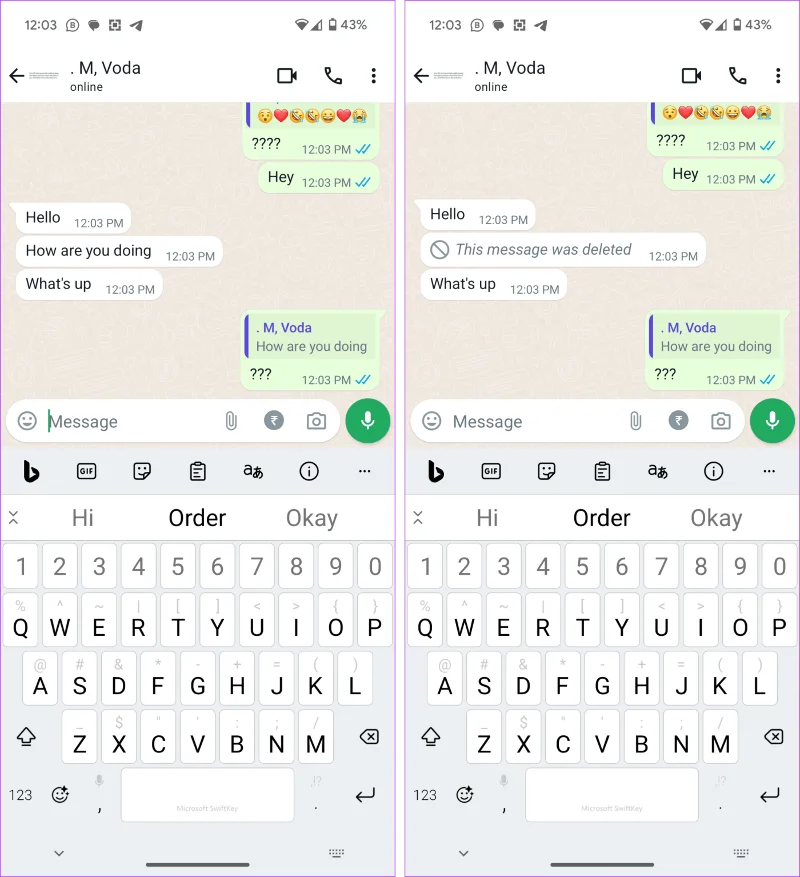 เหตุใดการลบสำหรับทุกคนจึงไม่แสดงหรือทำงานบน WhatsApp