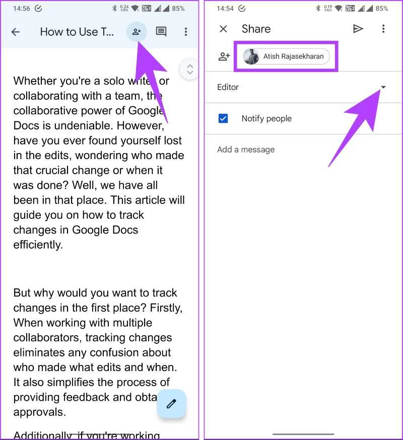 Comment utiliser le suivi des modifications dans Google Docs