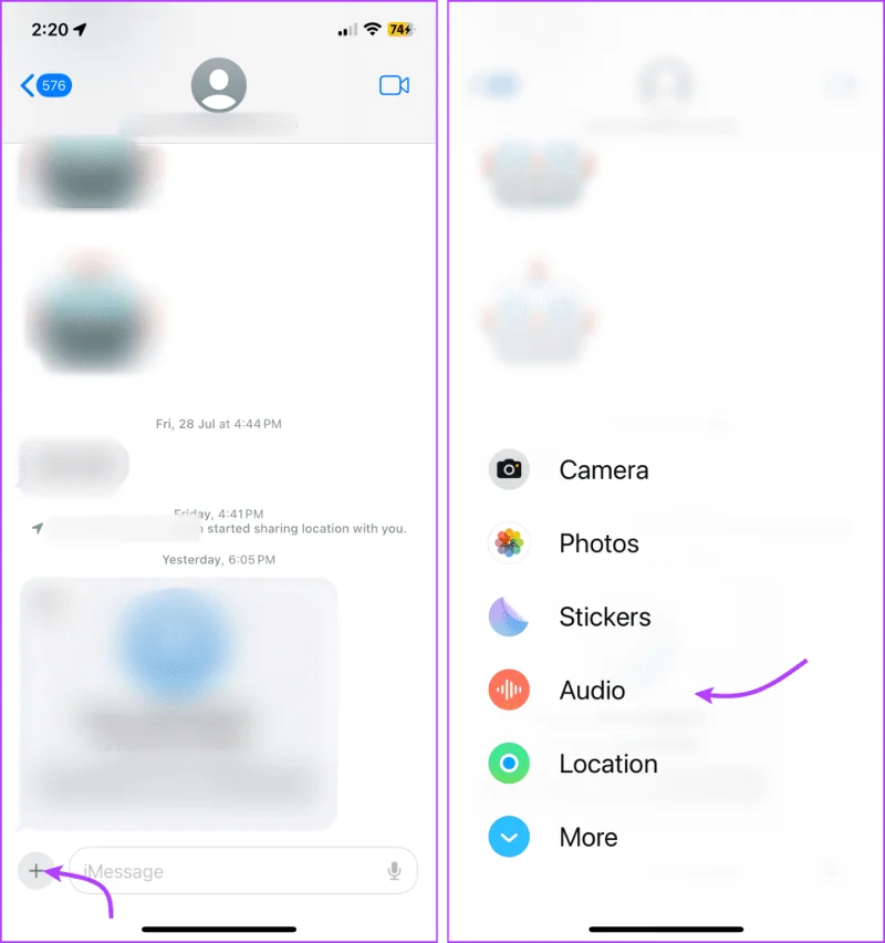 Een spraakbericht verzenden op de iPhone (iOS 17 bijgewerkt)