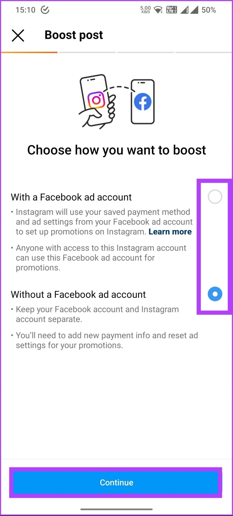 Comment ajouter un lien vers l'histoire et les publications Instagram