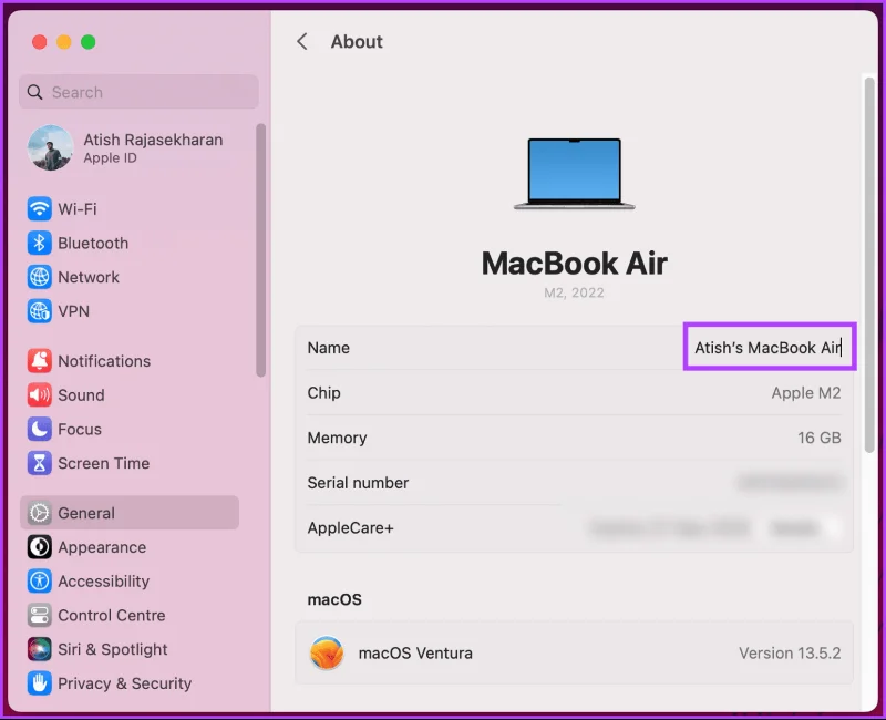 Come cambiare il nome del MacBook con semplici passaggi