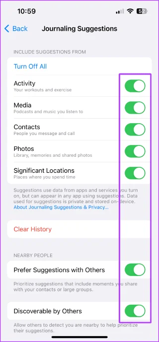 Hoe u de Journal-app op uw iPhone gebruikt
