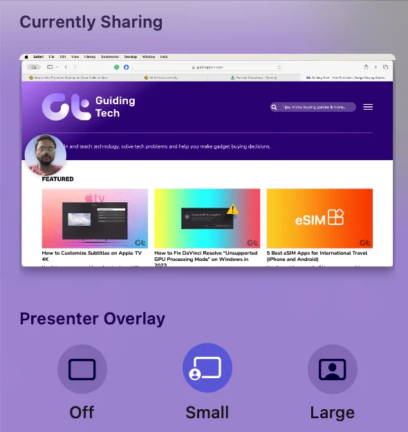Comment utiliser la superposition du présentateur sur Mac