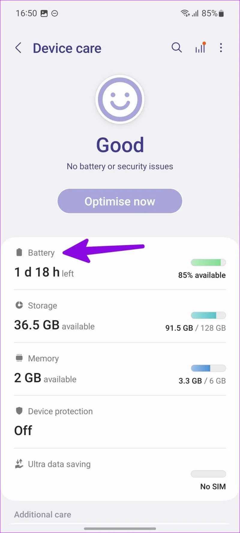 Les 5 meilleures façons de réparer le téléphone Samsung Galaxy qui ne se charge pas après 85&nbsp;%