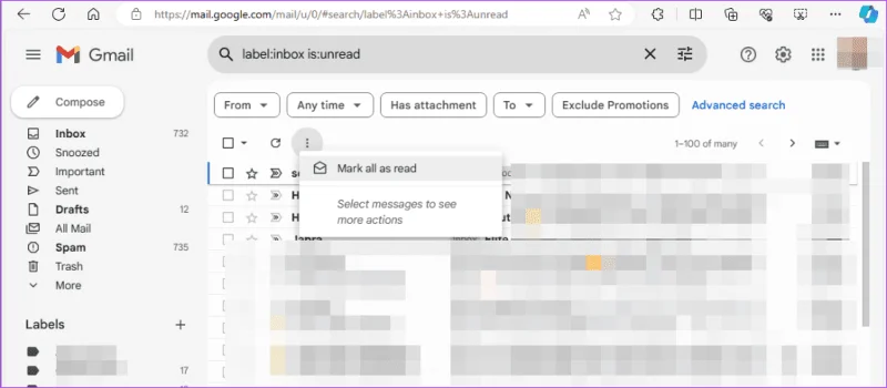 Comment marquer tous les e-mails comme lus dans Gmail