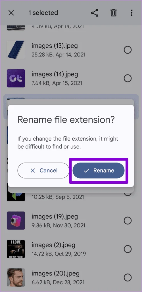 Hoe u het bestandstype (extensie) op Android kunt wijzigen