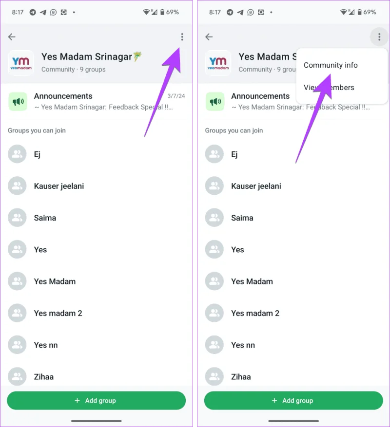 Come eliminare, disattivare o uscire dalla community di WhatsApp