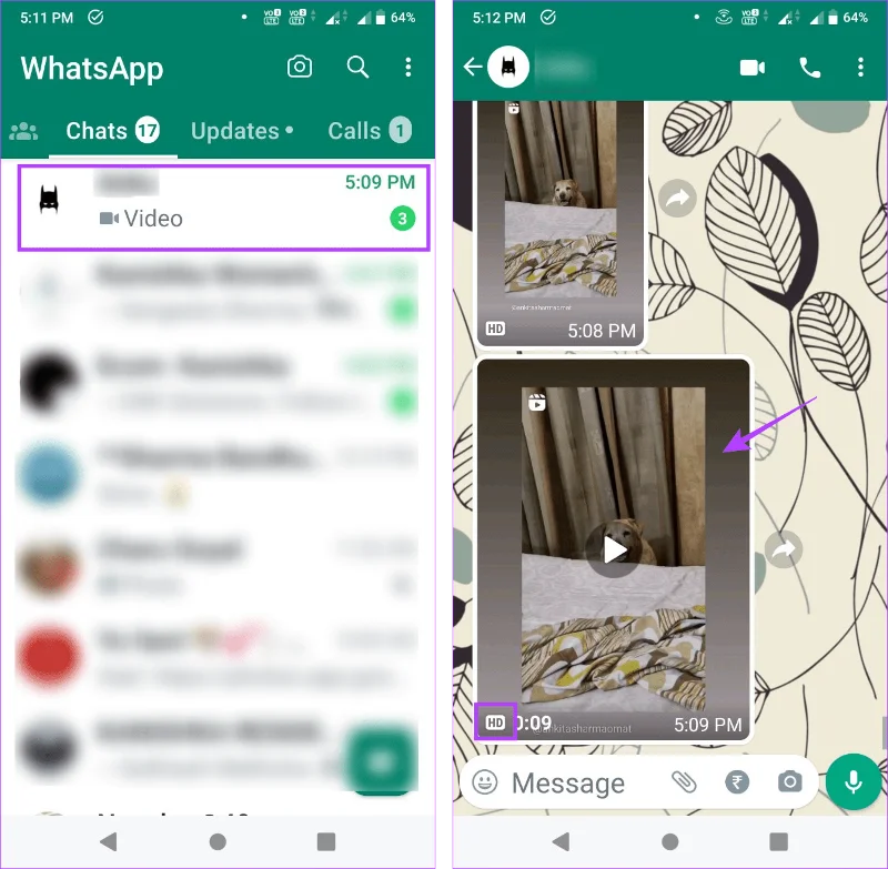 Hoe HD-foto's en -video's in WhatsApp te verzenden