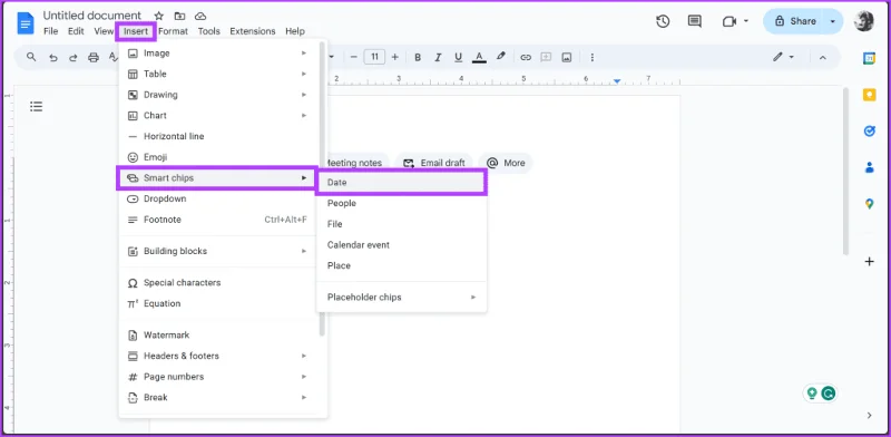 Come inserire un selettore di data in Fogli Google e Documenti Google