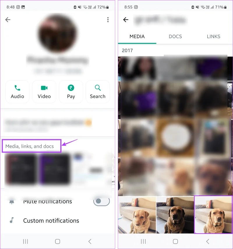 Come vedere il primo messaggio su WhatsApp senza scorrere