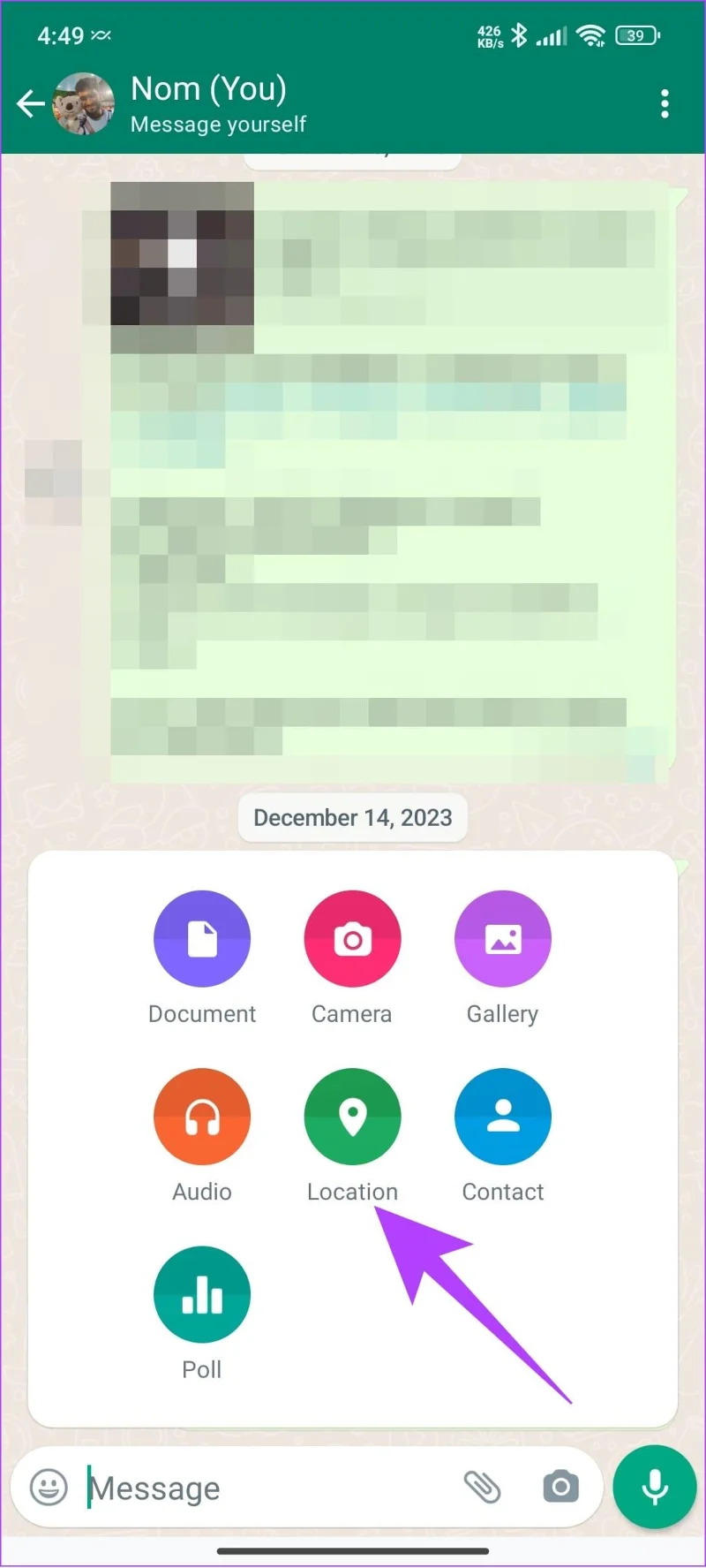 Comment envoyer de faux emplacements actuels et en direct sur WhatsApp
