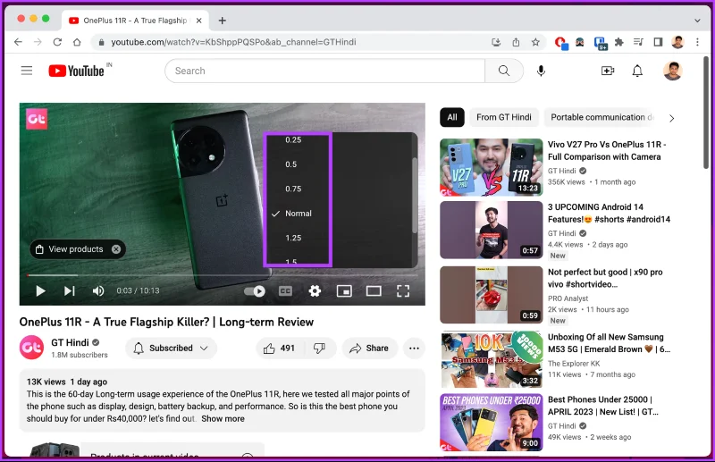 Come andare fotogramma per fotogramma su YouTube su desktop e dispositivi mobili