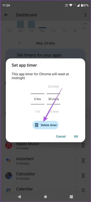 App-limieten instellen op Android