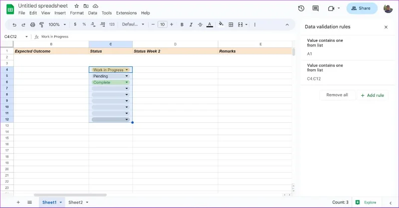 Come creare, modificare ed eliminare elenchi a discesa in Fogli Google