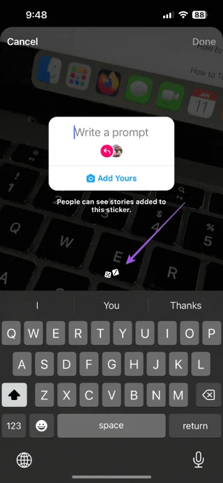 Comment utiliser l'autocollant «&nbsp;Ajouter le vôtre&nbsp;» sur une histoire Instagram