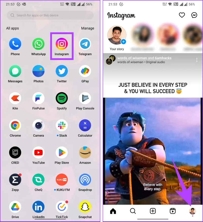 2 semplici modi per unire gli account Instagram