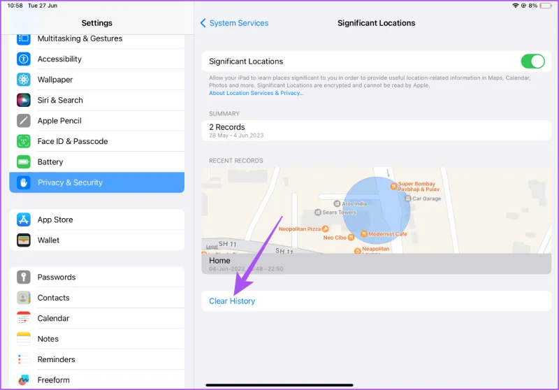 Locatiegeschiedenis controleren op iPhone, iPad en Mac