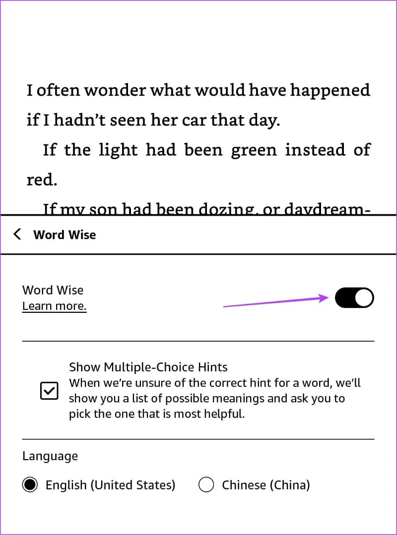 Como desativar o Word Wise em seu leitor Kindle