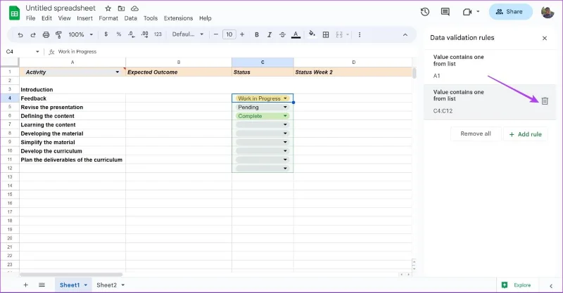 Come creare, modificare ed eliminare elenchi a discesa in Fogli Google