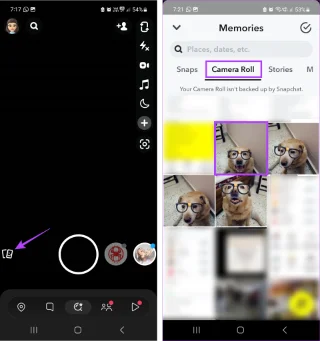 Come aggiungere le foto del rullino fotografico a Snapchat Story