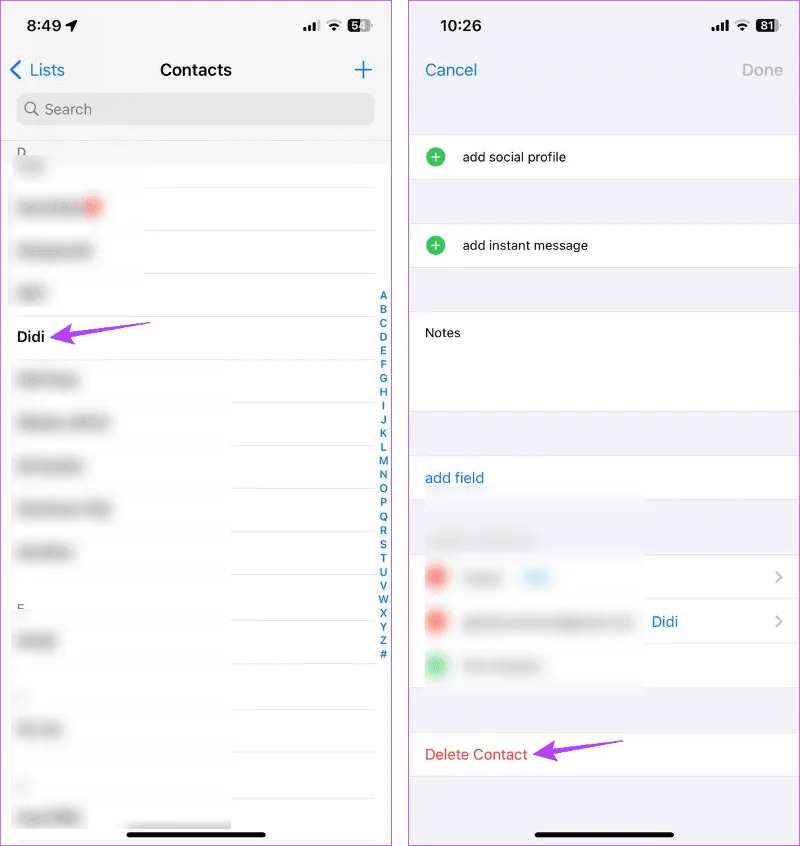 Kun je de naam van de afzender verbergen in iPhone-berichten?