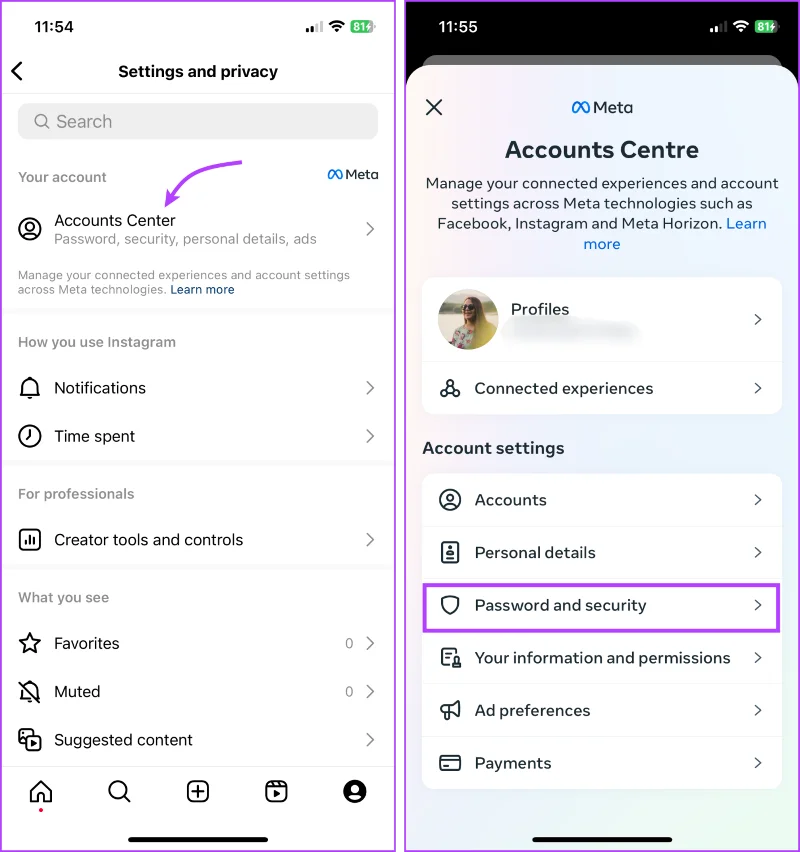 Comment examiner et supprimer des comptes Instagram d'autres appareils